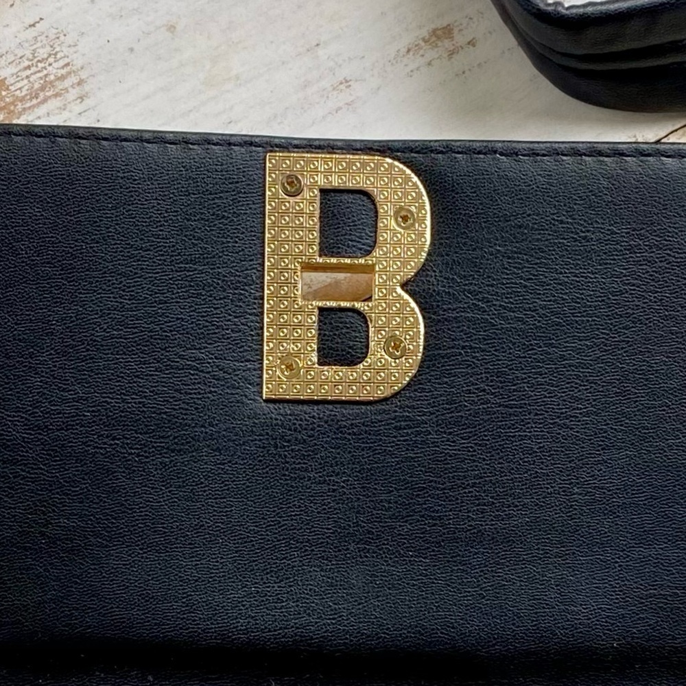 BEBE Katrina Quilted black leather purse Crossbody Bag gold tone magnetic close - Picture 7 of 13